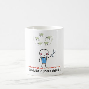 Tasse de spécialiste en tonte des moutons