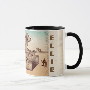 Tasse de sphinx de basset - personnalisable