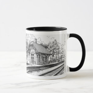 Tasse de station de train de montagnes