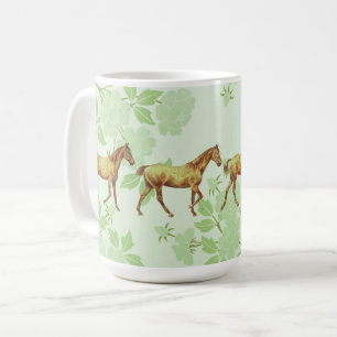 Tasse de Style Vintage avec Cheval Marchant Autour