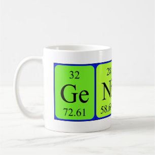 Tasse de table périodique de génie