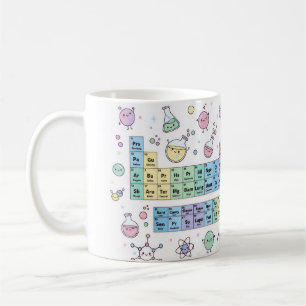 Tasse de tableau périodique de chimie Kawaii   Sci
