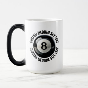Tasse de taille moyenne, piscine 8 Ball 15oz perso