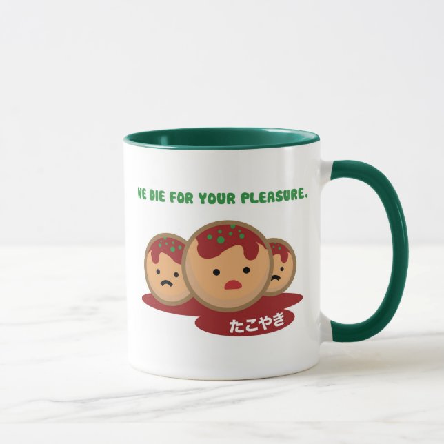 Tasse de Takoyaki (poignée verte) (Droite)