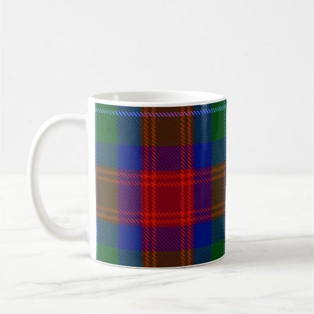 Tasse de tartan d'Akins de clan (couleurs (Gauche)