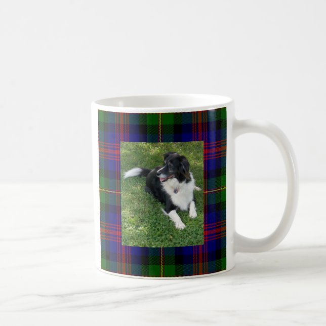 Tasse de tartan de border collie (Droite)