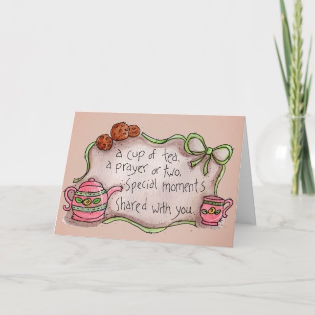 Tasse de thé - Carte de voeux (Devant)