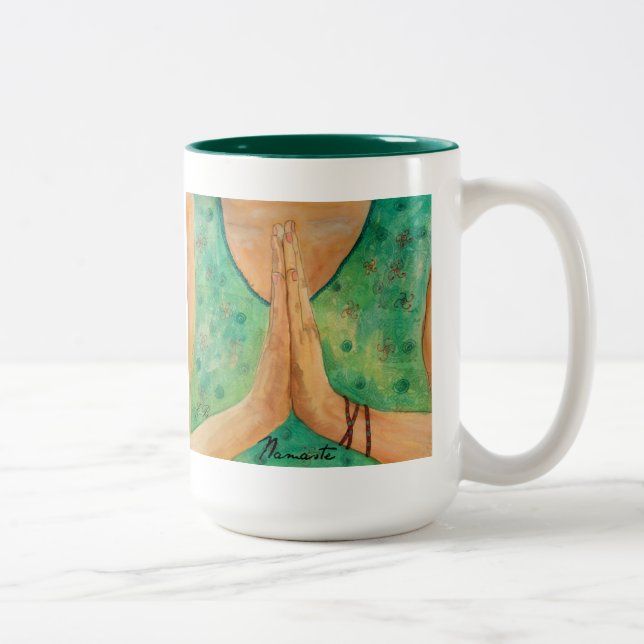 Tasse de thé de café de Namaste de yoga (Droit)