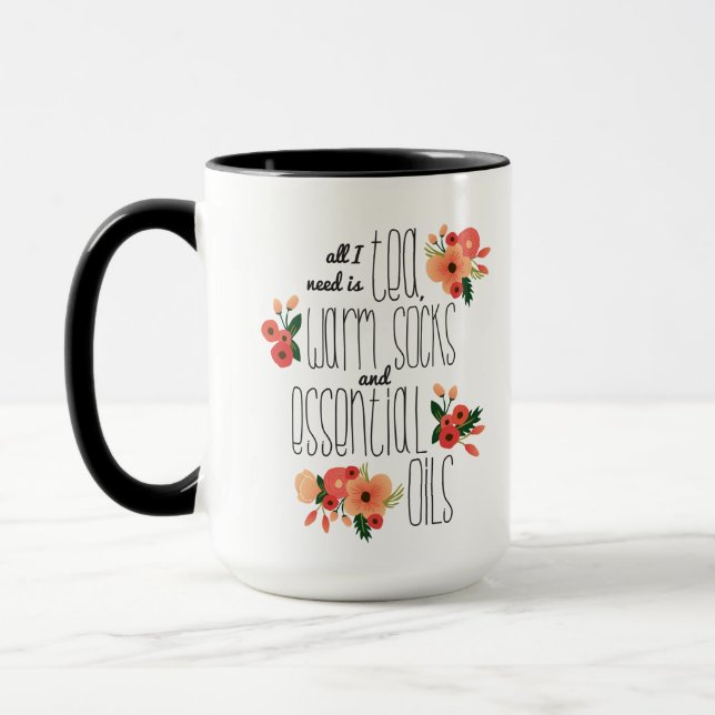 Tasse de thé et d'huiles (Gauche)