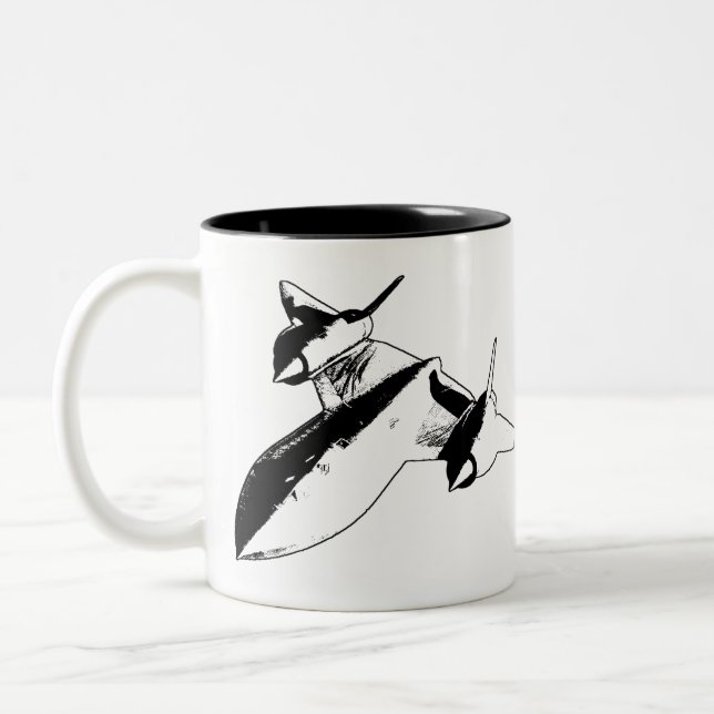 Tasse de ton de Lockheed SR-71 deux - noir (Gauche)
