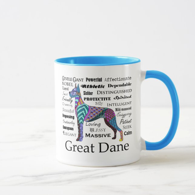 Tasse de traits de great dane (Droite)
