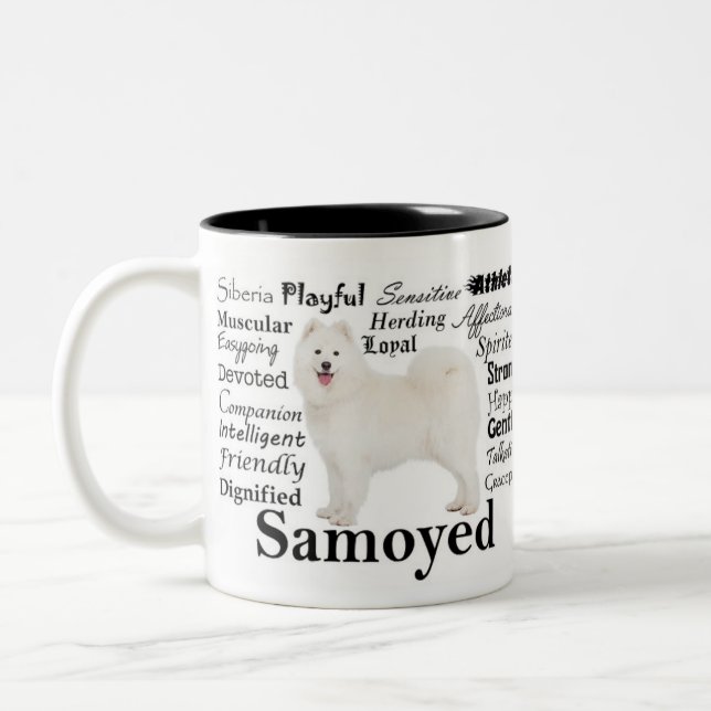 Tasse de traits de Samoyed (Gauche)