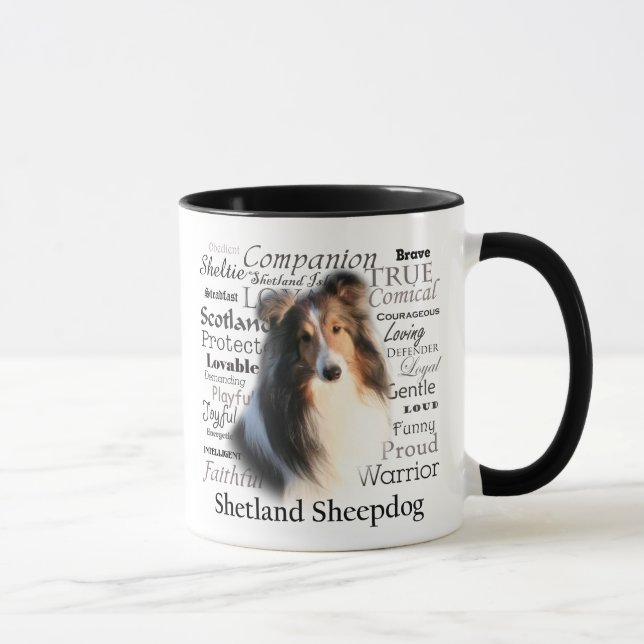 Tasse de traits de Sheltie (Droite)