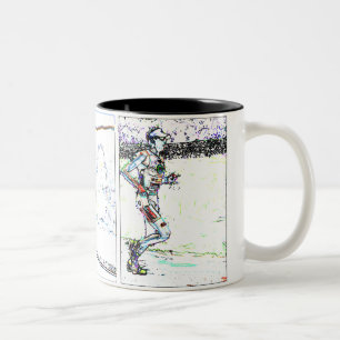 Tasse de triptyque de triathlon