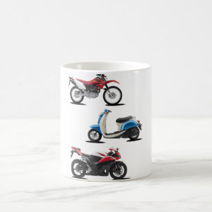 Tasse de trois motos