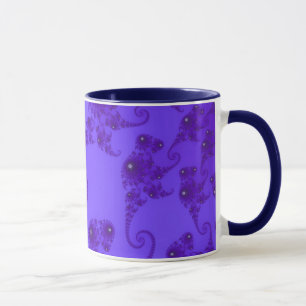 Tasse de troupe de hippocampes bleu violet