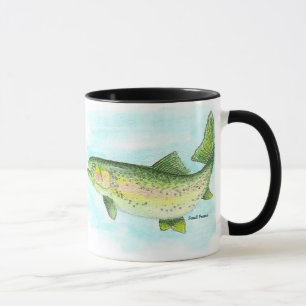 Tasse de truite d'aquarelle