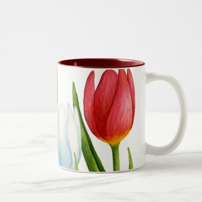 Tasse de tulipes de ressort (Droit)