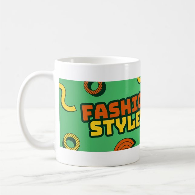 Tasse de typographie de style de mode – Conception (Gauche)