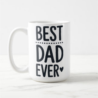 Tasse de typographie Meilleur Papa pour la fête de