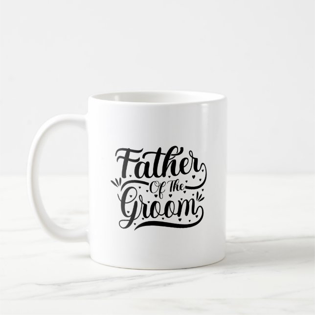 Tasse de typographie pour le Père du Marié (Gauche)