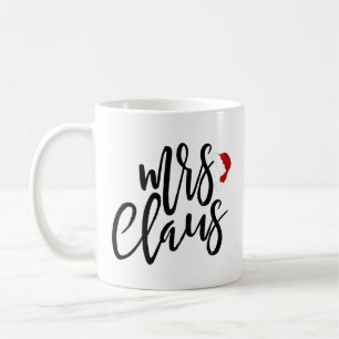 Tasse de vacances de casquette de Mme Claus Black