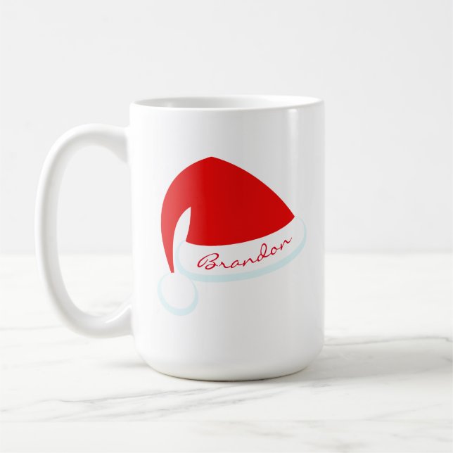 Tasse de vacances de casquette de Père Noël (Gauche)