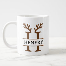 Tasse de vacances Renne de Noël, personnalisable h