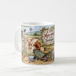 Tasse de vache de ferme un peu folle