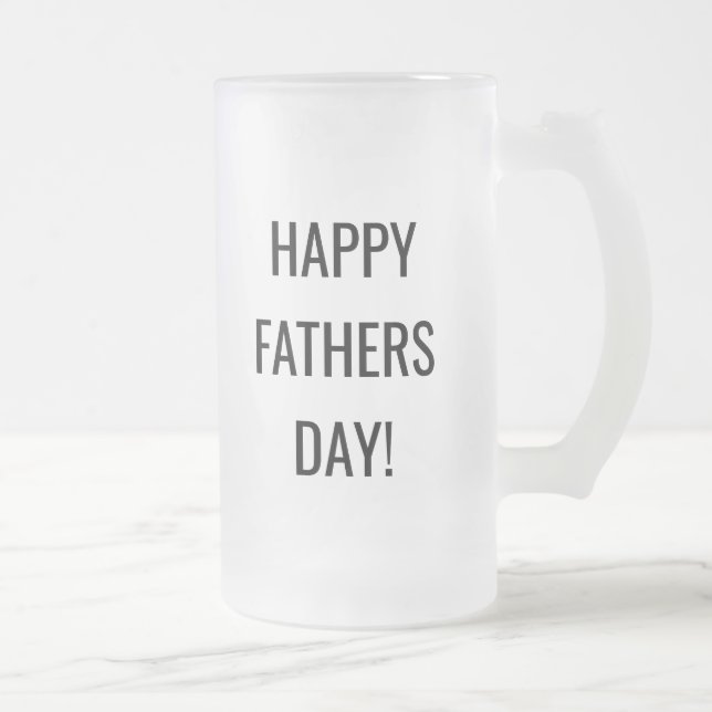 Tasse de verre de bière personnalisée pour papa| F (Droit)