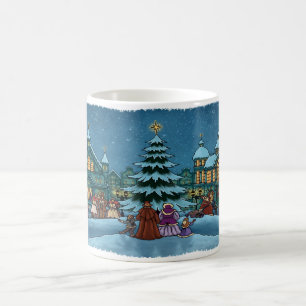 tasse de ville de Noël de base