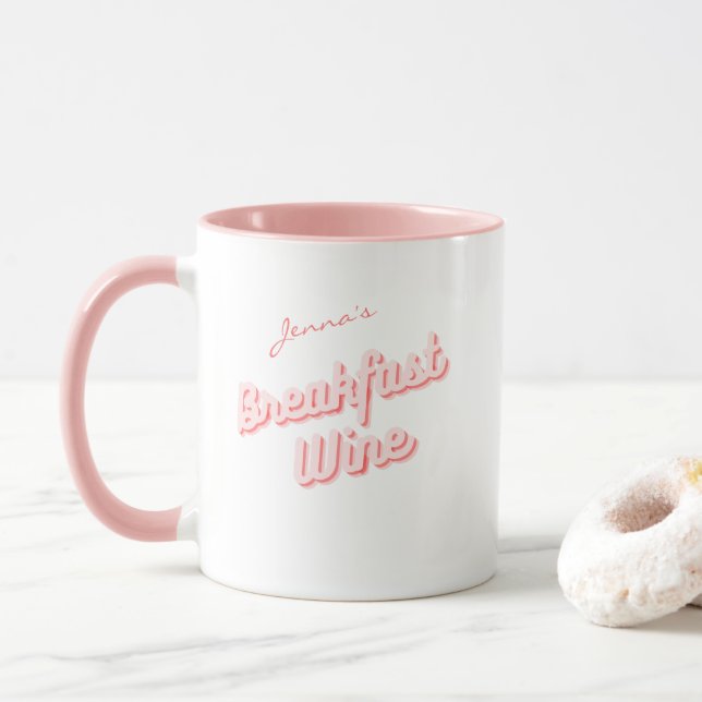Tasse de vin de petit-déjeuner drôle pour enterrem (Avec donut)