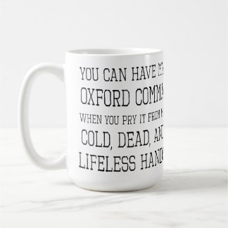 Tasse de virgule d'Oxford