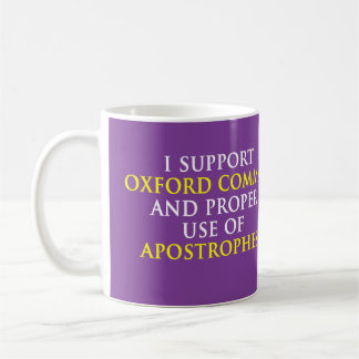 Tasse de virgules et d'apostrophes d'Oxford