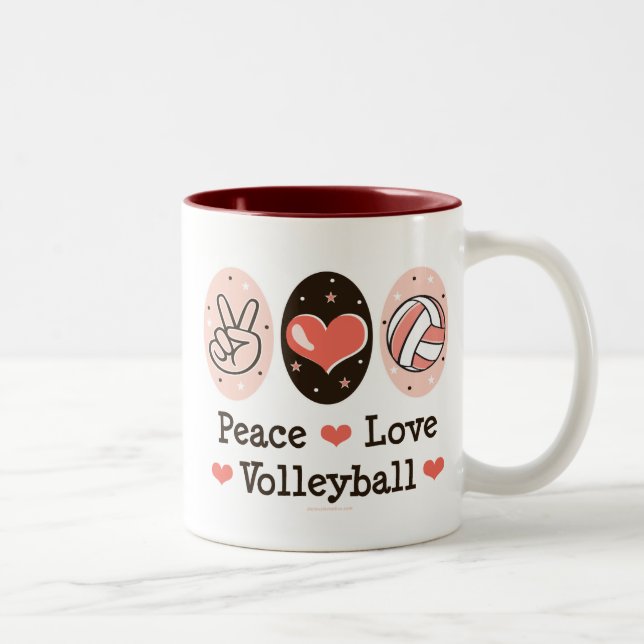 Tasse de volleyball d'amour de paix (Droit)