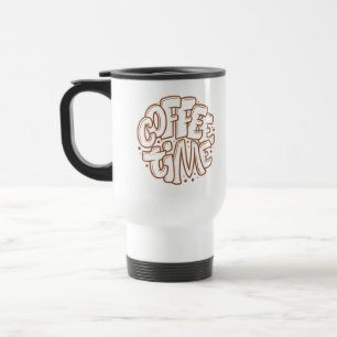 Tasse de voyage à typographie esthétique "Coffee T
