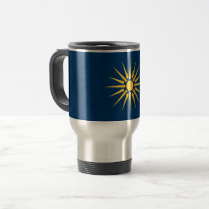Tasse de voyage avec le drapeau de Macédoine, Grèc