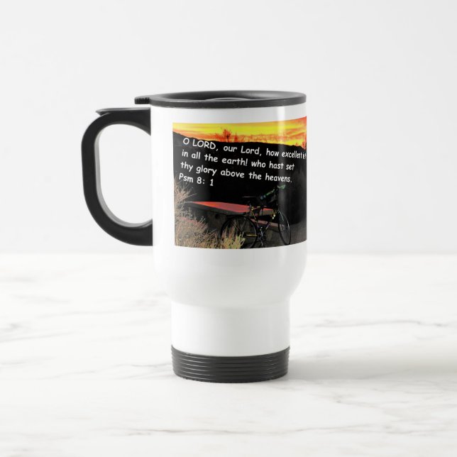 Tasse de voyage avec Psaumes 8-1 inscrit (Gauche)