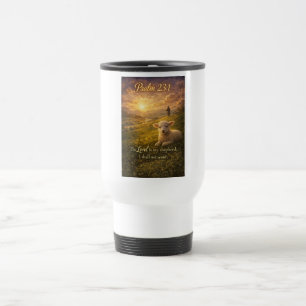 Tasse de voyage chrétienne Agneau Psaume 23:1