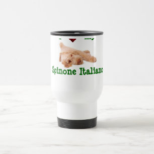 Tasse de voyage comportant le chiot magnifique de