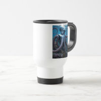 Tasse de voyage Cyber Octopus blanche recto verso