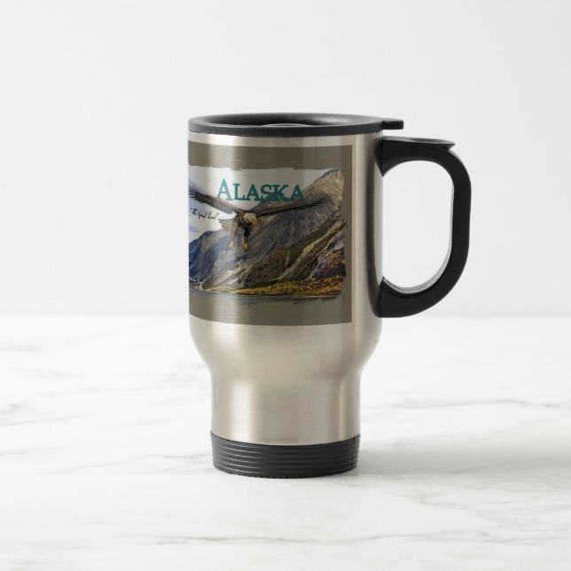 Tasse de voyage d'acier inoxydable de l'Alaska (Droit)