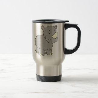 Tasse de voyage d'amour de rhinocéros