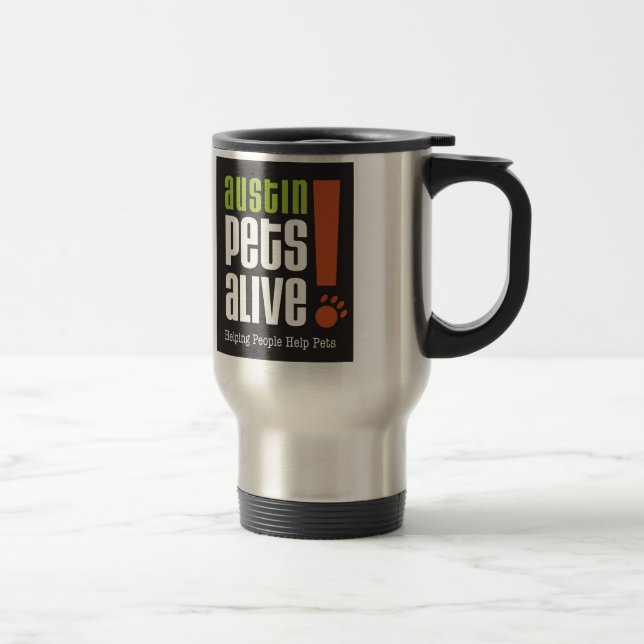 Tasse de voyage d'APA, noire (Droit)