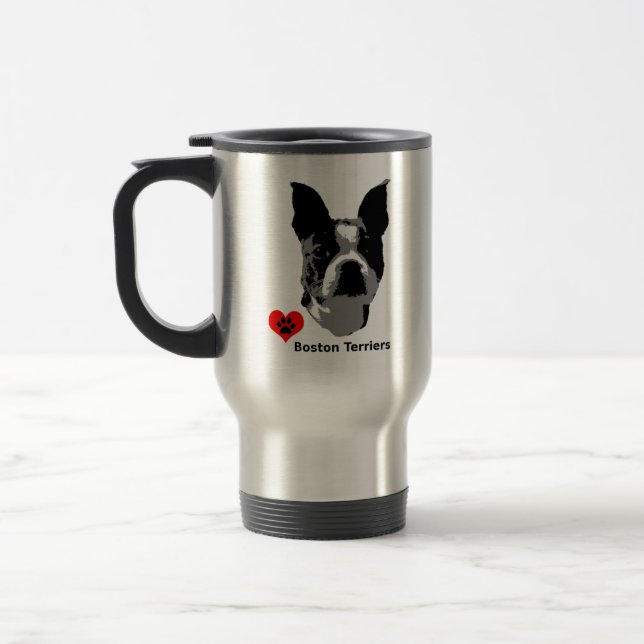 Tasse de voyage de Boston Terrier (Gauche)
