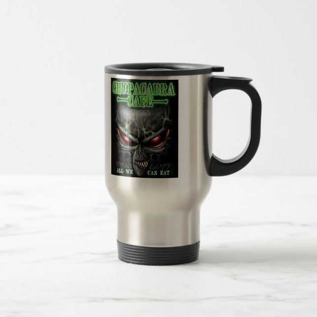 Tasse de voyage de café de Chupacabra (alien) (Droit)