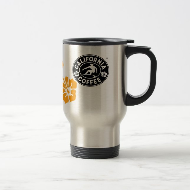 Tasse de voyage de café de la Californie - acier (Droit)