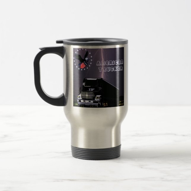 Tasse de voyage de camionneur des USA (Gauche)