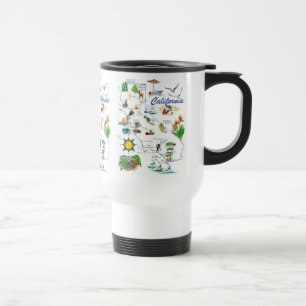 Tasse de voyage de carte de la Californie