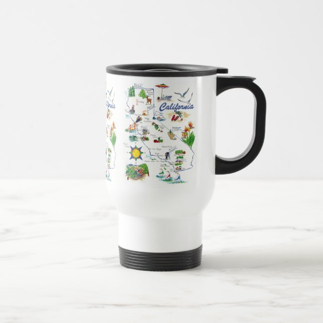 Tasse de voyage de carte de la Californie (Droite)